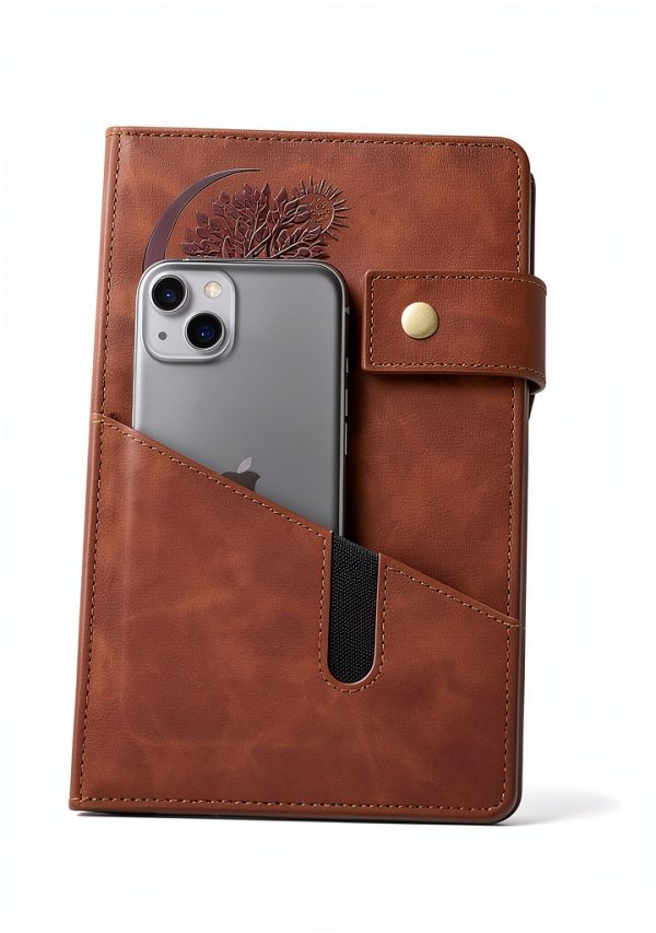 A5 Lined Notebook PAIBAS Faux Leather Cover-2