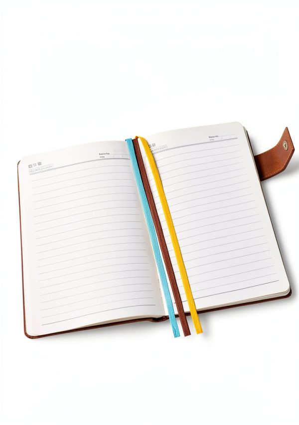 A5 Lined Notebook PAIBAS Faux Leather Cover-5
