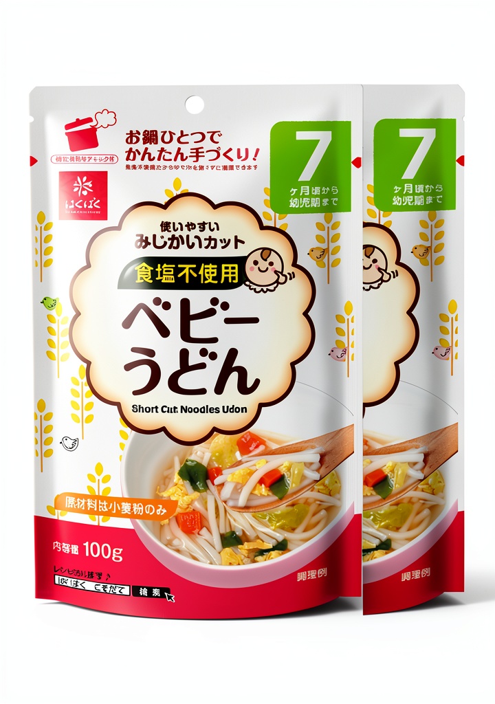 Hakubaku Udon Noodles in resealable pouch on a kitchen counter