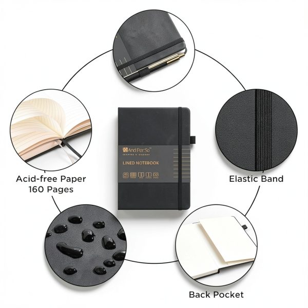 And Per Se A5 Leather Journal with Pen Set-2