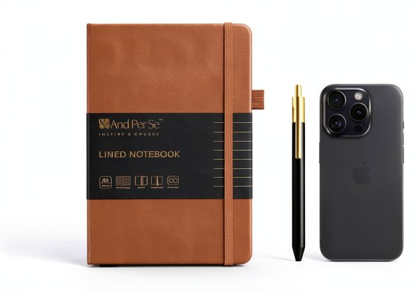 And Per Se A5 Leather Journal with Pen Holder-1
