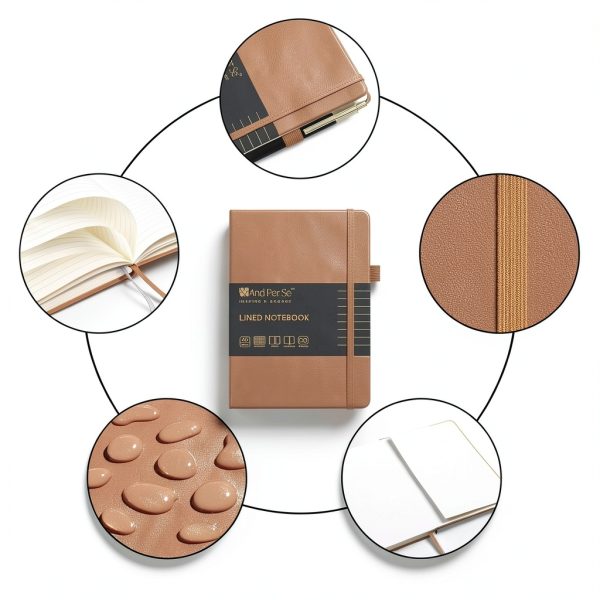 And Per Se A5 Leather Journal with Pen Holder-2