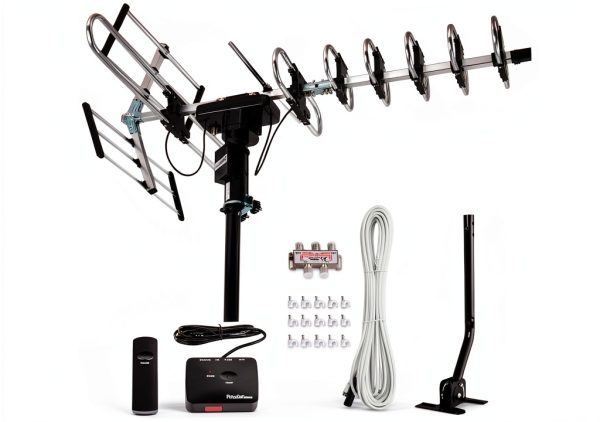 Five Star Outdoor TV Antenna 200‑Mile Range Standard Kit with J Pole-0