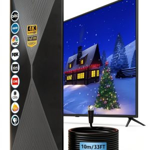 Oyned Digital TV Antenna Indoor 75 Ohms Black AN-3040-0