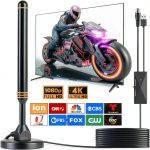 TV Antenna FEQIN 75 Ohm Black Indoor Model A-002-0