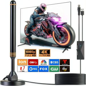 TV Antenna FEQIN 75 Ohm Black Indoor Model A-002-0