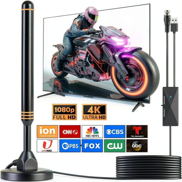 TV Antenna FEQIN 75 Ohm Black Indoor Model A-002-0