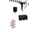 Five Star Outdoor TV Antenna 200‑Mile Range Standard Kit with J Pole-4