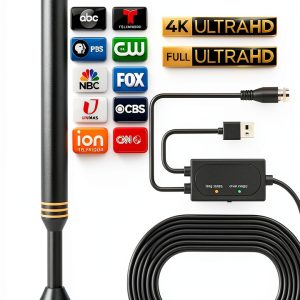 TV Antenna FEQIN 4K Long Range Indoor Outdoor-0