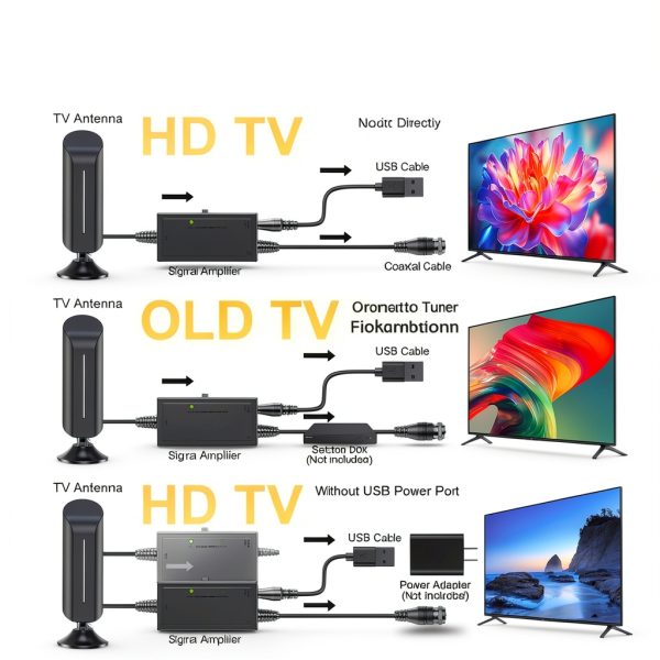 TV Antenna QIRUOZ Indoor Outdoor 4K Smart IC-3
