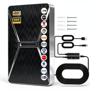 AXEVOI TV Antenna ANT-CS8268 Indoor Amplified Digital with 38ft Cable-0