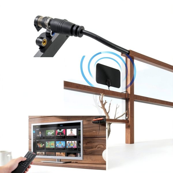 Bwxsyws Indoor Digital TV Antenna 4K HD with 9.8ft Coaxial Cable-3