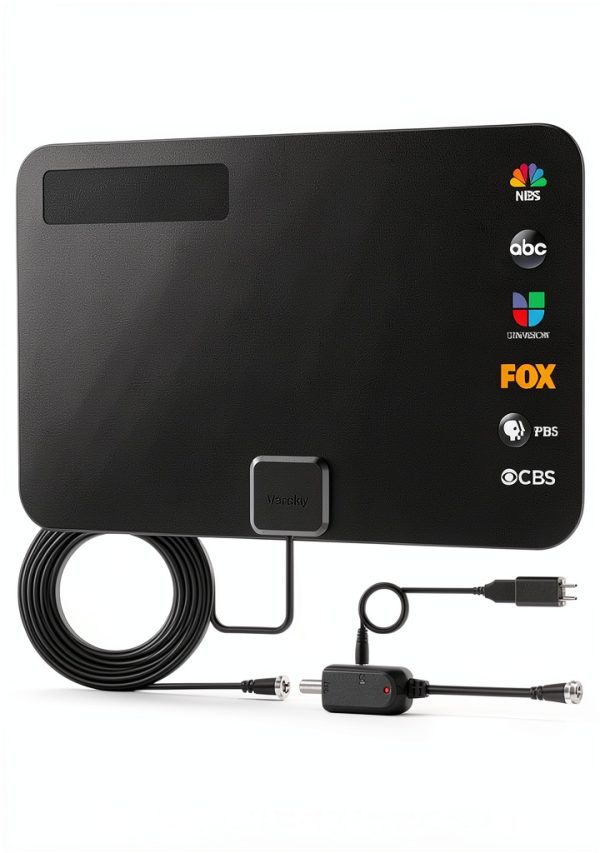 Vansky HDTV Indoor Antenna VS‑TX01 with 16.5ft Cable White/Black-0