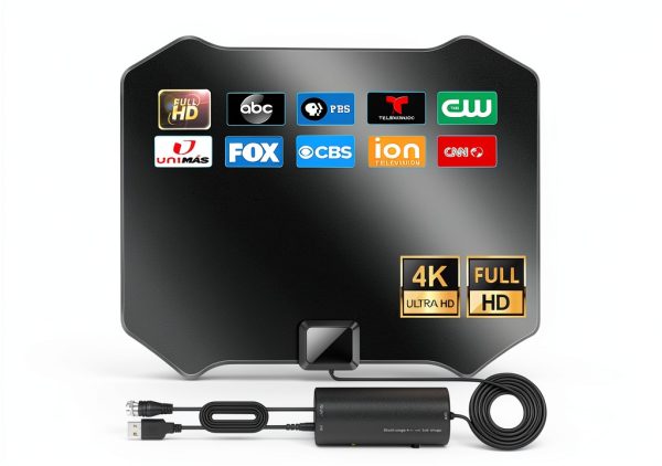 TV Antenna JM NEXLOV NN1 2800+ Mile Long Range Amplified Indoor Model-0