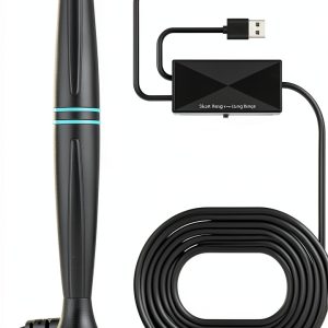 TV Antenna Lyrwihn ZDK-Antenna-FY Dark Grey 18FT Cable with Booster-0