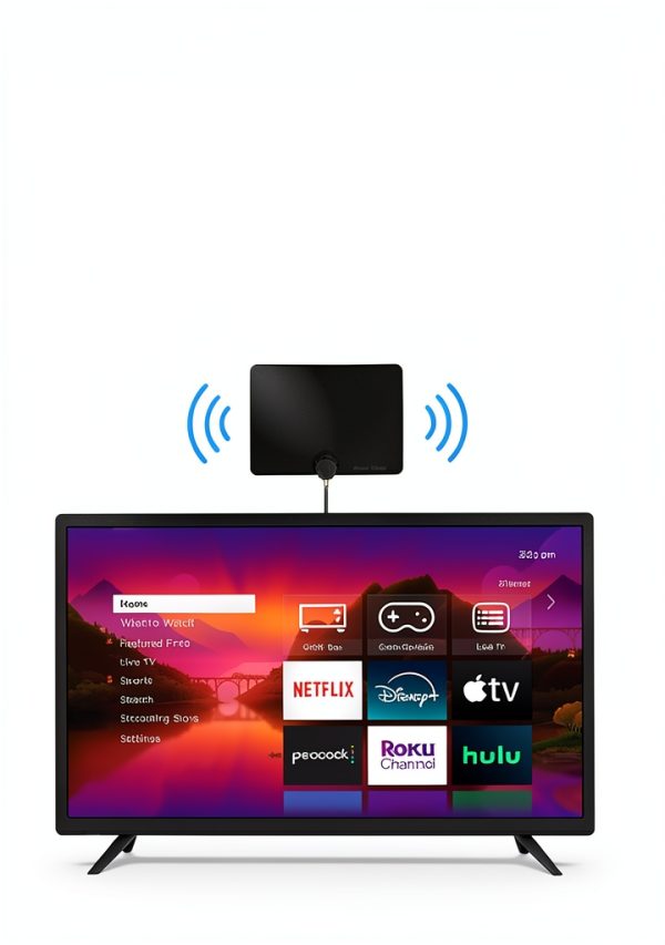 Channel Master Flat TV Antenna CM-4001HDBW Ultra Thin 35‑Mile HD-5