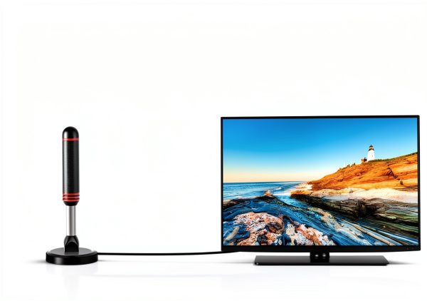 ATVFuture Indoor Digital TV Antenna AT011 Black/Red 360° Long‑Range-6