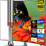 ATVFuture Indoor Digital TV Antenna AT011 Black/Red 360° Long‑Range-0