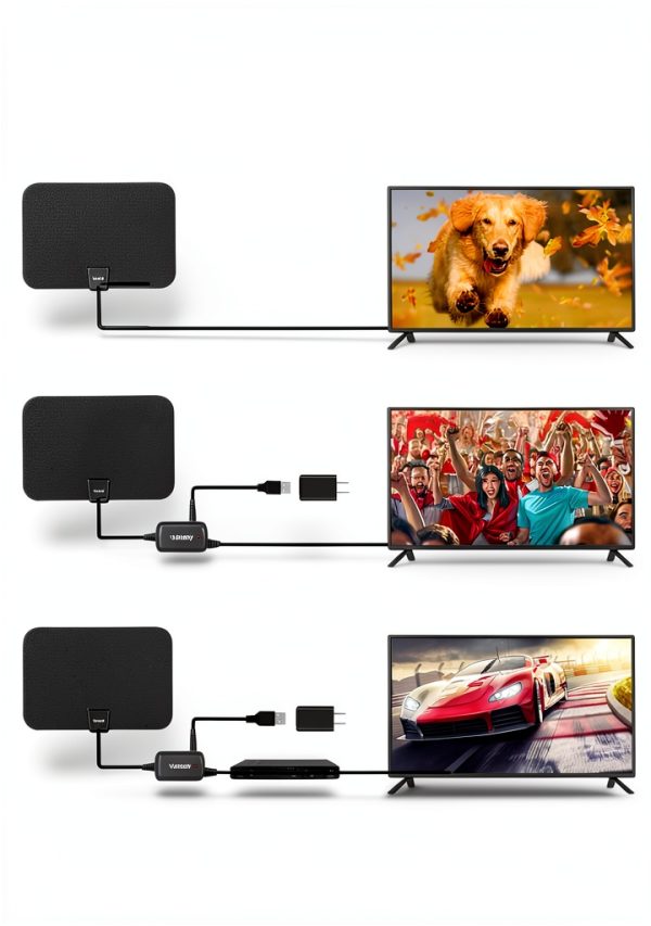 Vansky HDTV Indoor Antenna VS‑TX01 with 16.5ft Cable White/Black-4