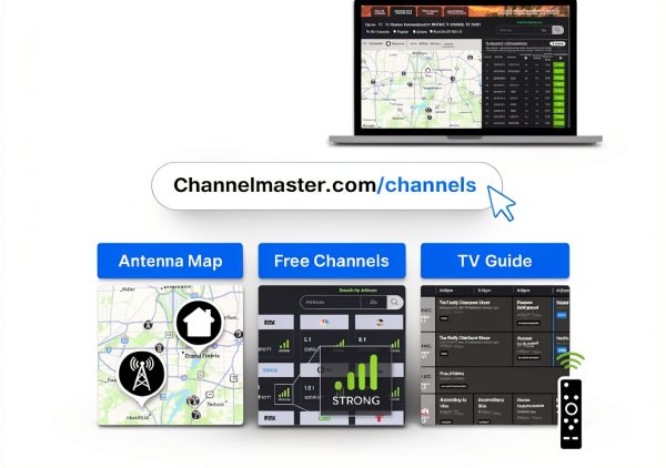 Channel Master Flat TV Antenna CM-4001HDBW Ultra Thin 35‑Mile HD-6