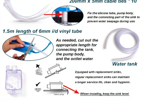 Air Mini 100-240V Condensate Pump Knocokie Thin Design 83809 Blue-3