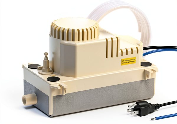 Automatic Condensate Removal Pump, HVAC Condensate Removal for Air Conditioner, Furnace, Dehumidifier,Ice Machine - 115 Volts/60Hz Ultra-Quiet with 16 Ft Hose,4 Water inlets & 2 Type outlets-0
