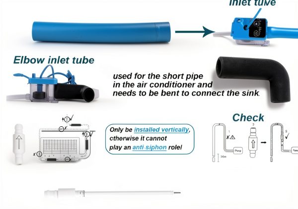 Air Mini 100-240V Condensate Pump Knocokie Thin Design 83809 Blue-2